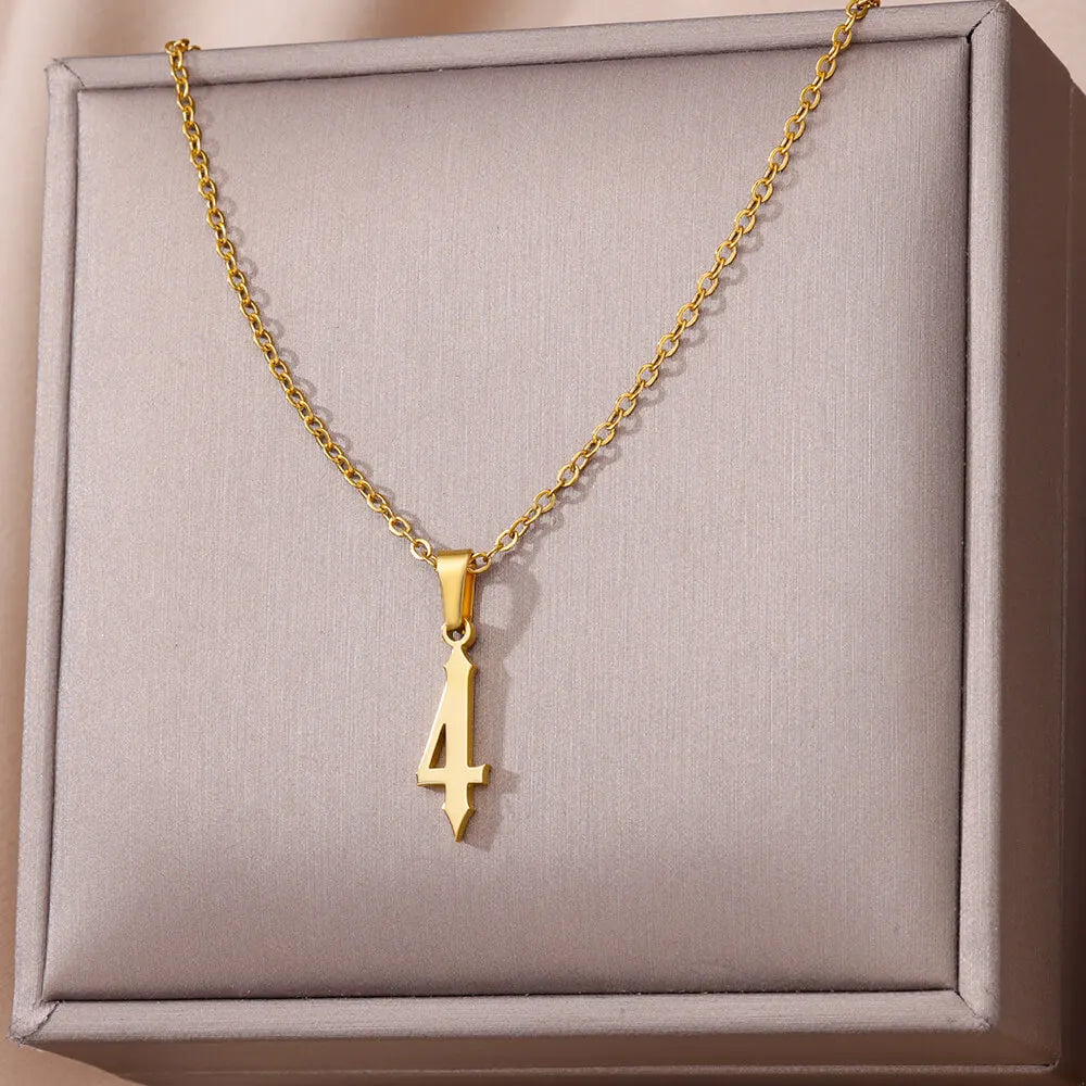 Number Pendant in Gold