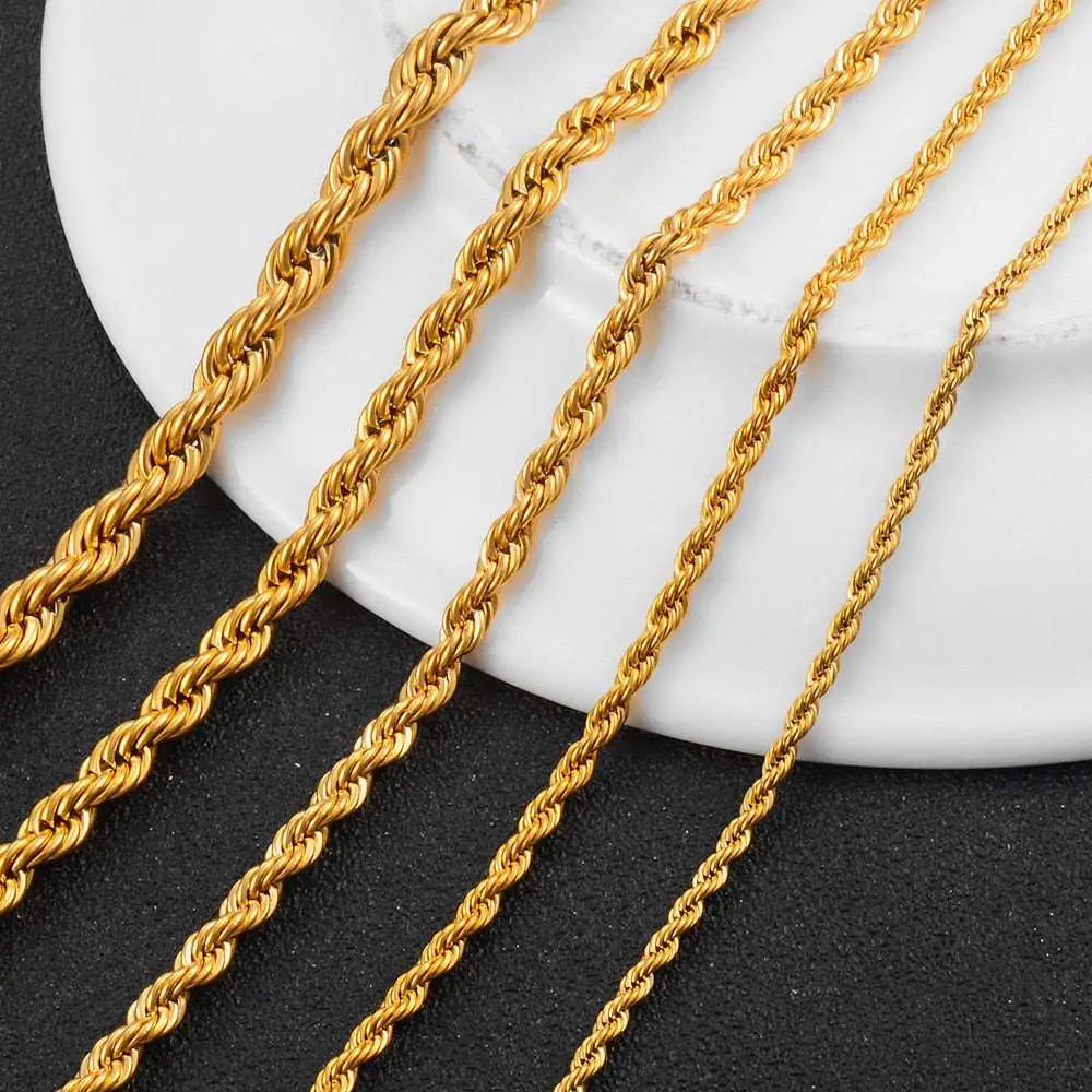 Gold Rope Necklace - Sea Of Silver