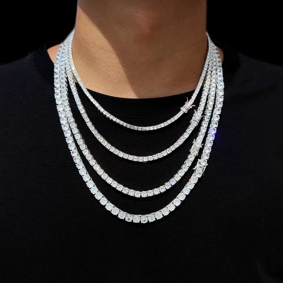 Diamond Tennis Chain - Sea Of Silver